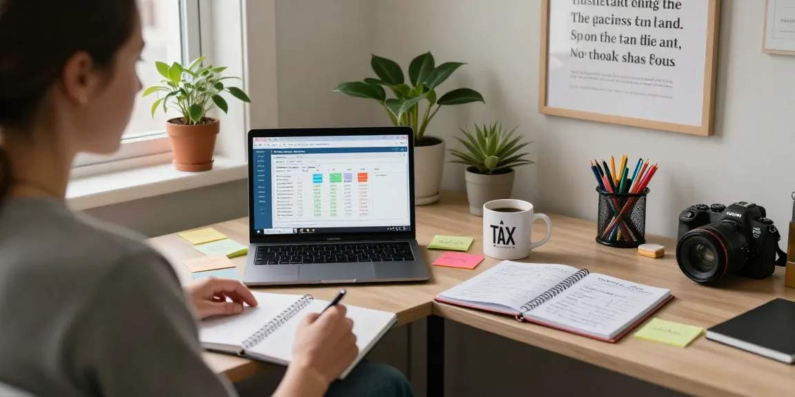 Using the quebec sales tax calculator 2026 in a cozy home office setting for efficient tax calculations.