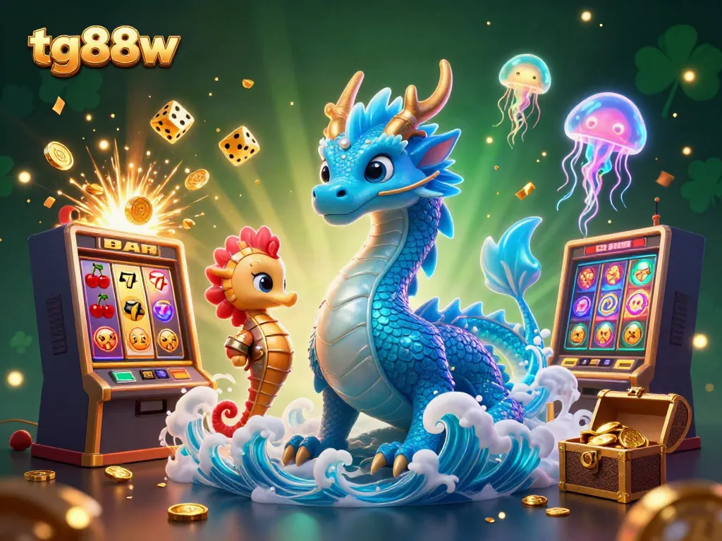 Engage in thrilling gameplay at tg88w featuring a vibrant underwater casino scene with dynamic characters and games.