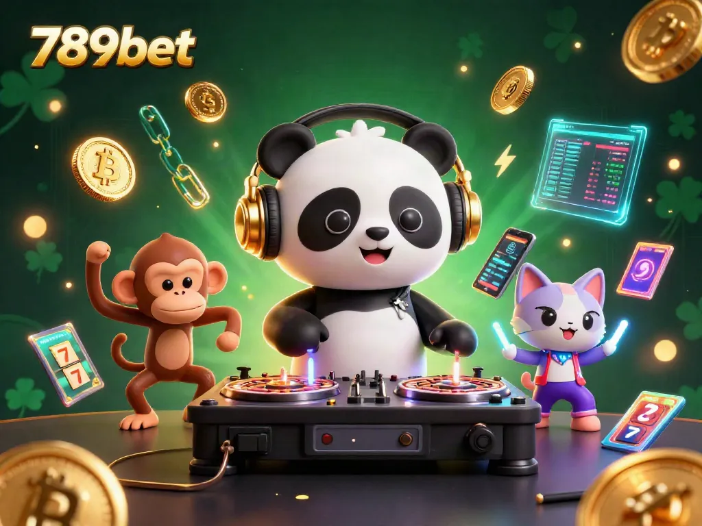 Engage in exciting gameplay at 789bet with vibrant illustrations of slot games and lively characters.