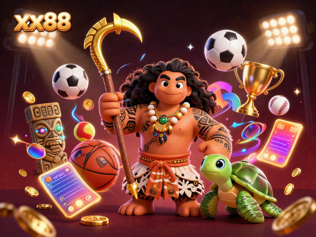 Engage in exciting gameplay with xx88, featuring vibrant 3D characters and dynamic sports elements.