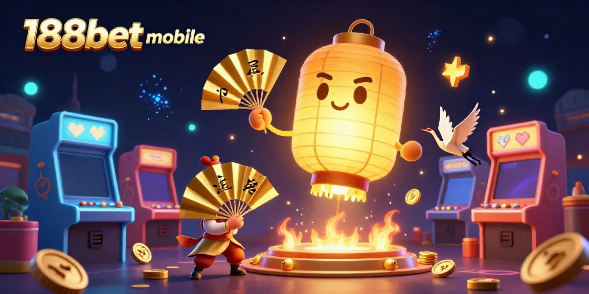 Experience the thrilling 188bet mobile gaming universe with vibrant characters and game elements.