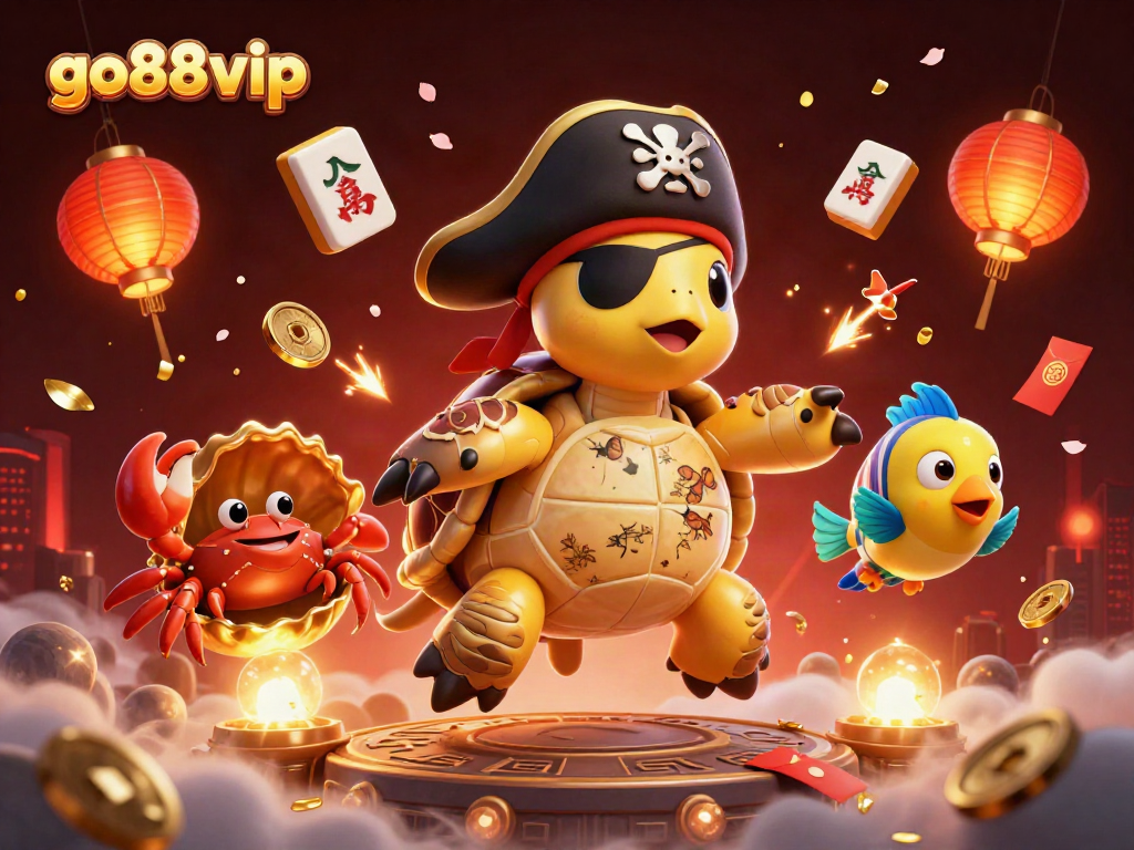 Engage in thrilling gameplay with go88vip's vibrant casino illustration featuring unique 3D characters.
