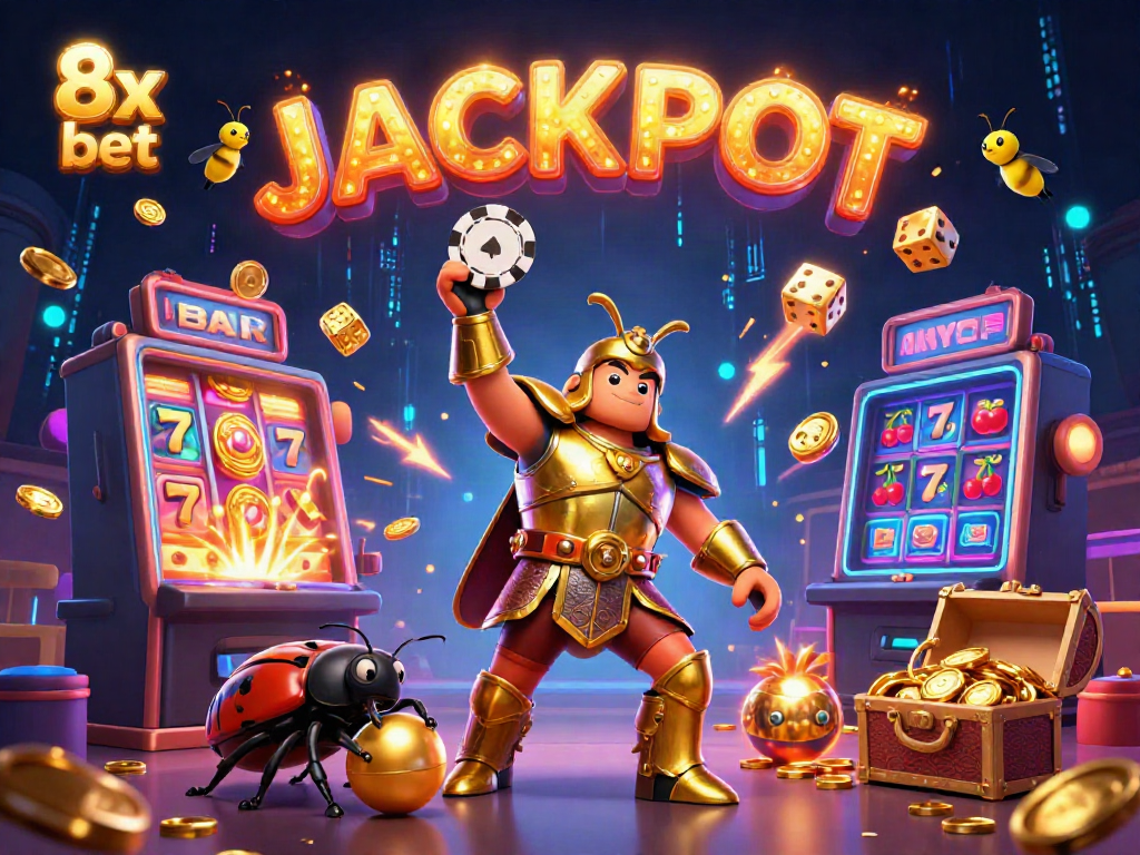 Experience the excitement with the 8x bet fortune in a vibrant 3D casino scene