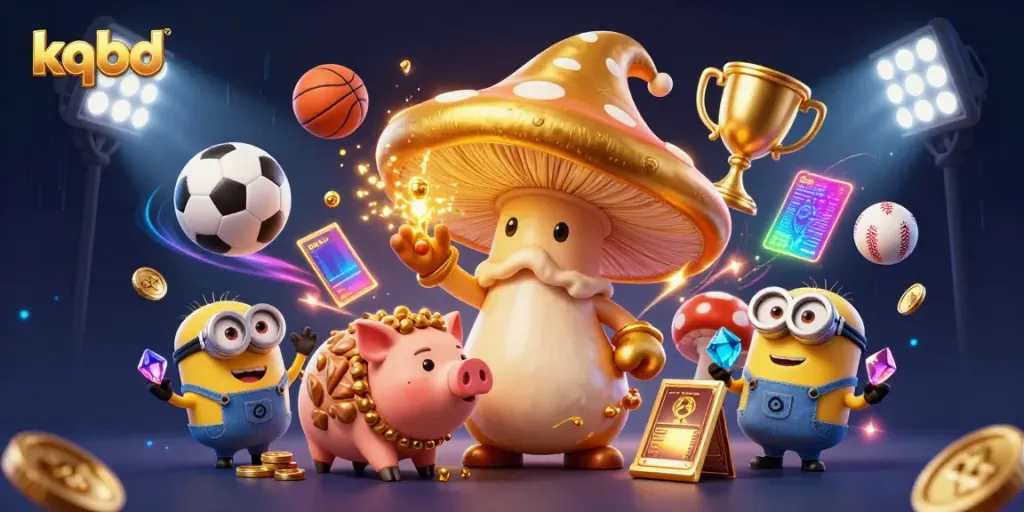 kqbd scores and sports magic come alive with a wizard and treasures in a vibrant casino scene.