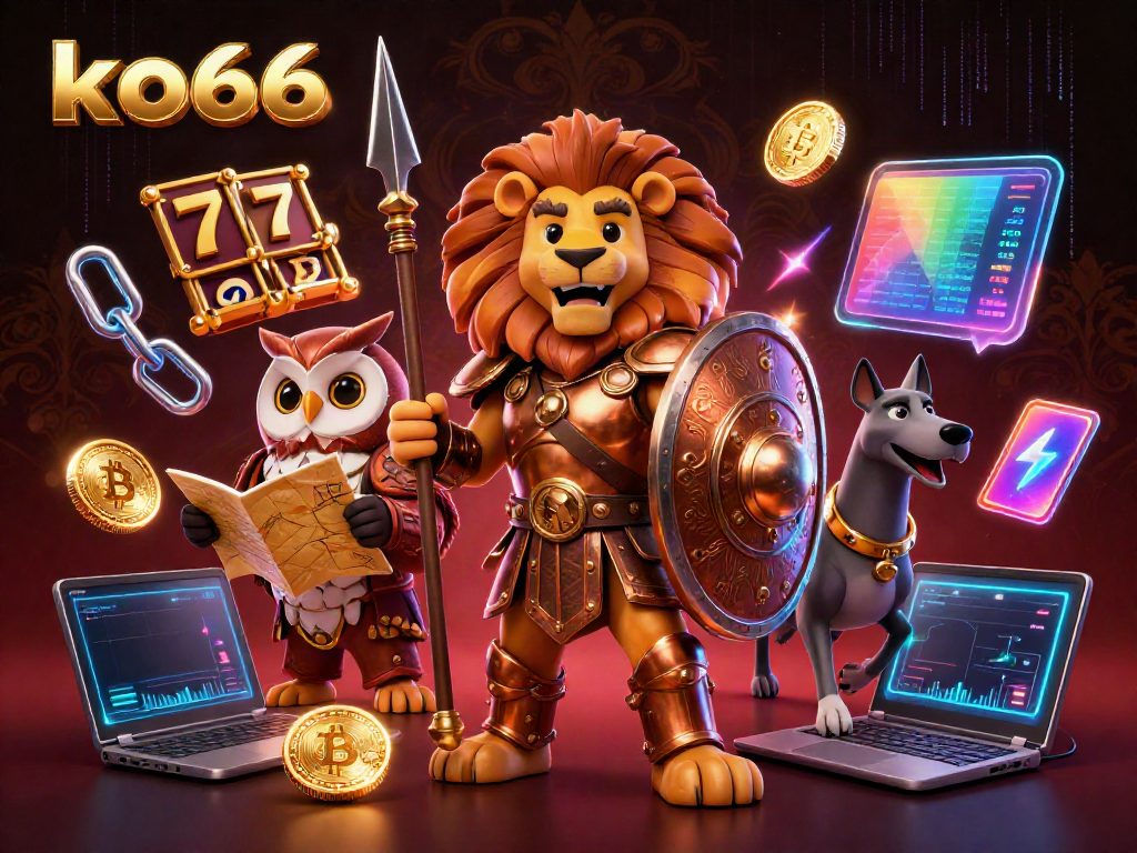 Experience thrilling gameplay with ko66's dynamic characters and vibrant casino elements.