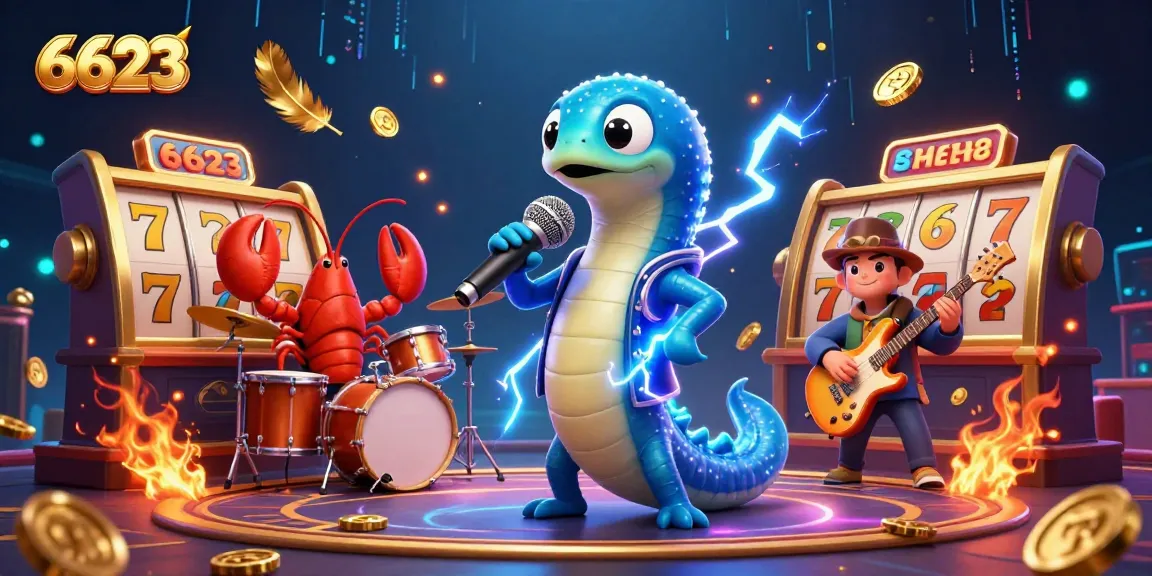 Experience the thrill of 6623 casino games with an electric eel DJ under the sea.