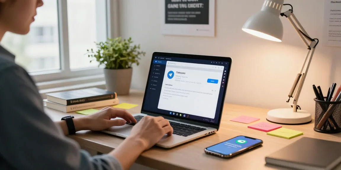 Customize your Telegram Chinese settings at a sleek tech workspace