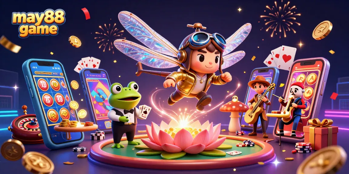 Engage in the may88 game with vibrant slot visuals and a thrilling casino atmosphere.