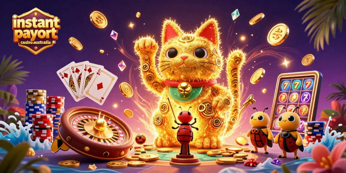 Experience instant payouts at top casinos in Australia with vibrant gaming elements.