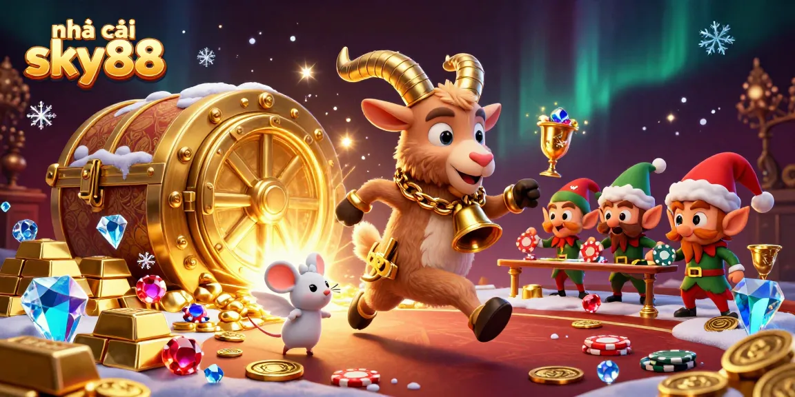 Engage with nhà cái sky88's thrilling gameplay amid holiday chaos and festive gaming elements.